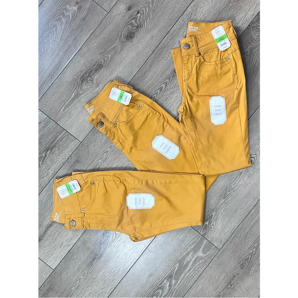 NWT No Boundaries Mid Rise Skinny Jeans Gold Jade Lot Of 3